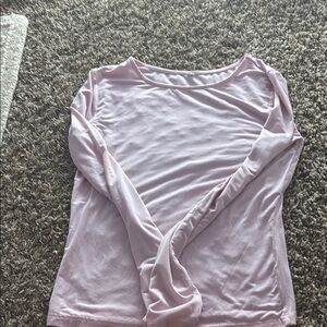 Amazon Pink Fitted Long Sleeve Blouse